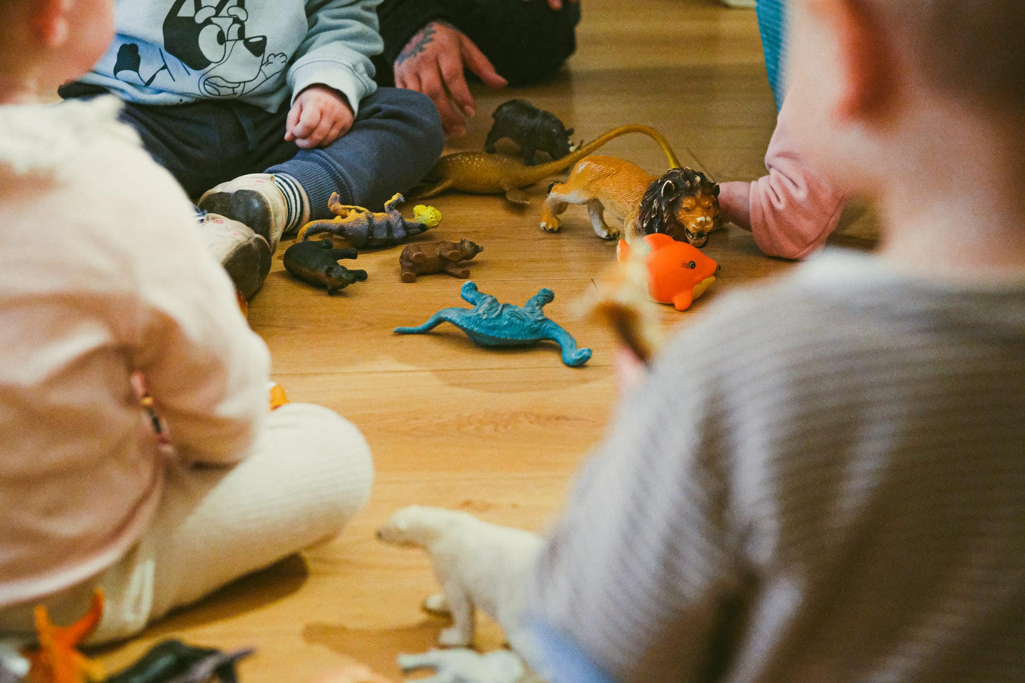 Photo d'un atelier jeux avec des animaux